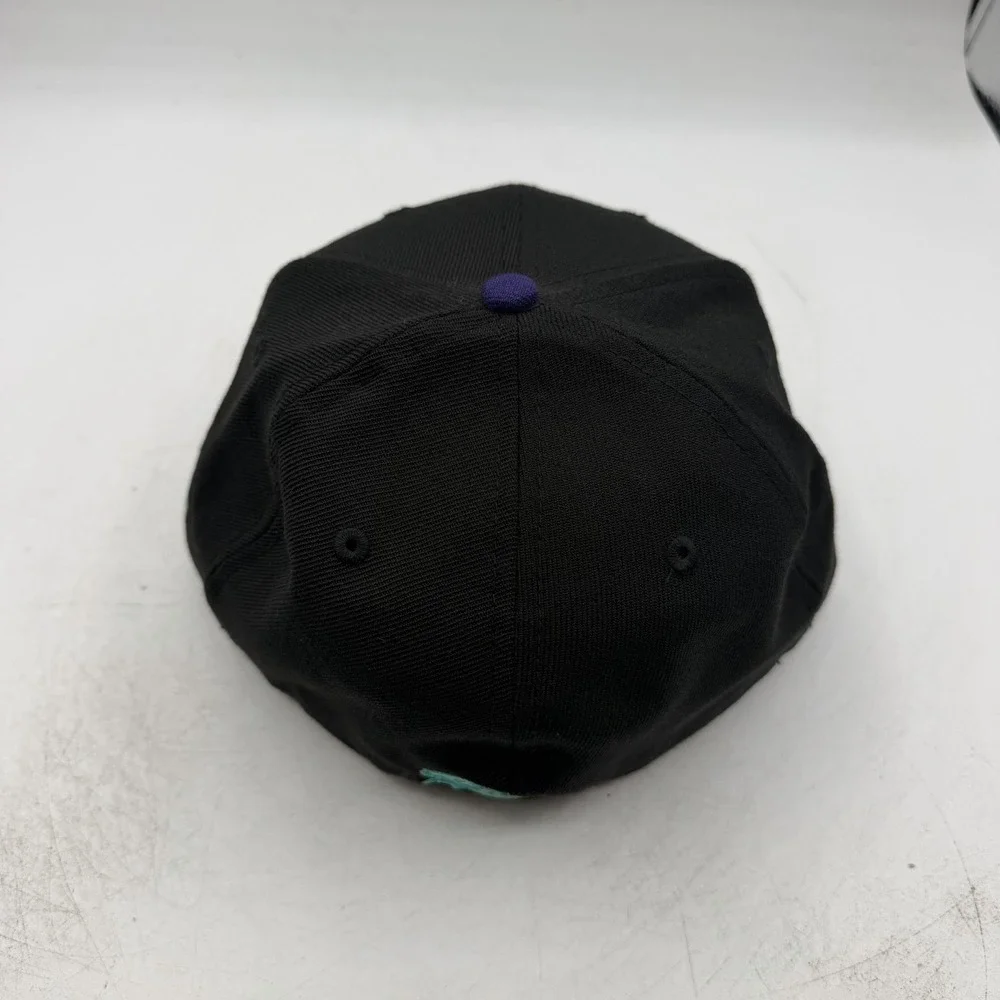 New Era 59Fifty Detroit Pistons Hat Cap 7 3/8 Black Purple Fitted NBA Basketball